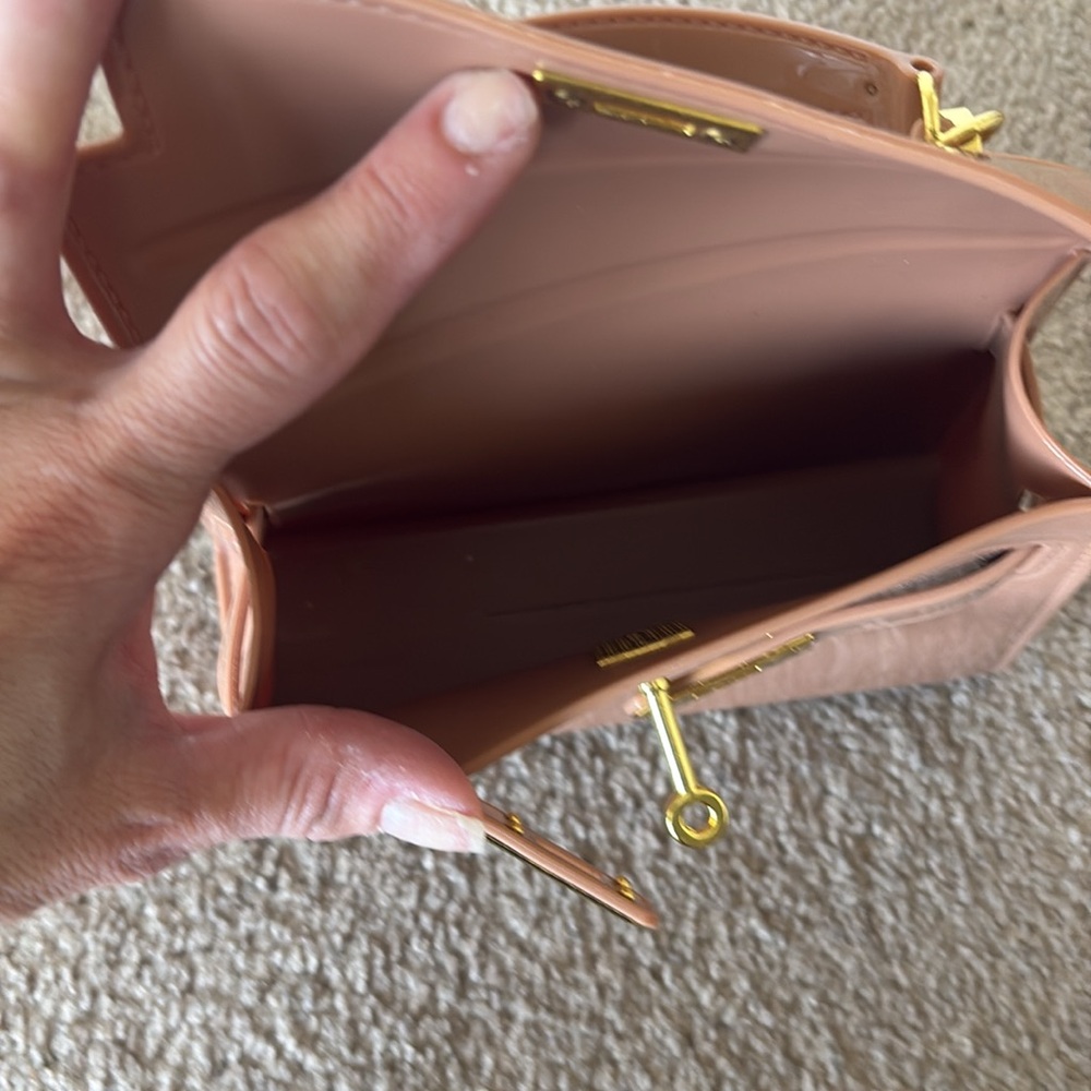 Small patent, tan bag; NWOT - Picture 8 of 8